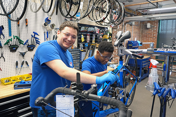 Bicycle outlet repair workshop